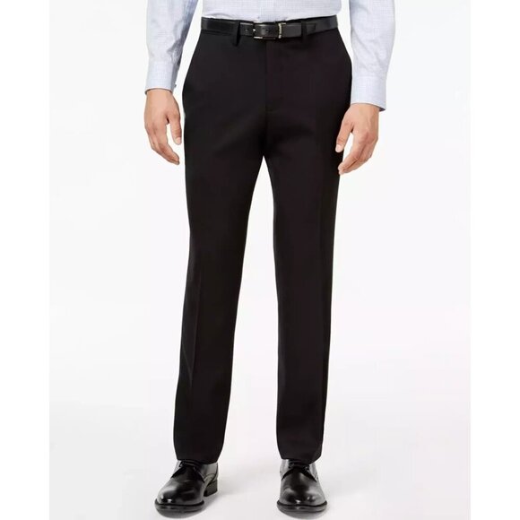 NEW Kenneth Cole Men's 32x30  Slim Fit Performance Pants Black Stretch - Picture 1 of 9